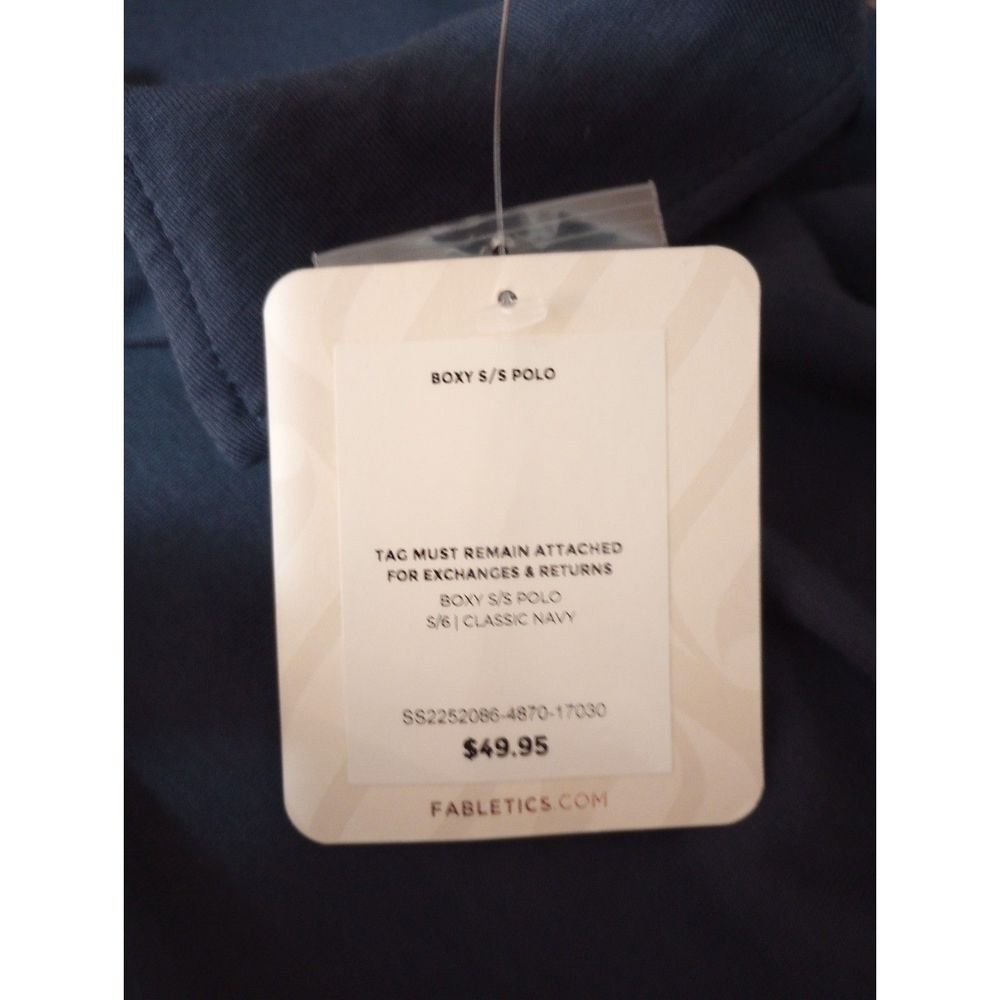 Fabletics Crop Top Blue Athletic Chic Comfortable Collared Womens SZ Small - Picture 5 of 6